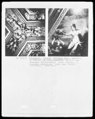 Innendekoration des Goldenen Saales — Allegorien der vier Elemente durch mythologische Szenen — Erde: Die Fruchtbarkeitsgöttin Ops mit Nymphen