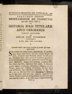 429-440, Sp. 327. De Hist. juris tutelaris apud Germ.