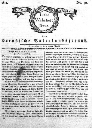 No. 30., vom 13ten April
