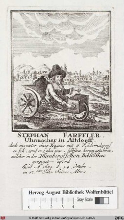 Stephan Farffler, Uhrmacher in Altdorff.