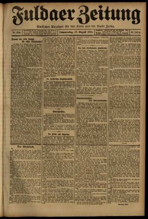 Ausgabe vom Donnerstag, den 25. August 1921.