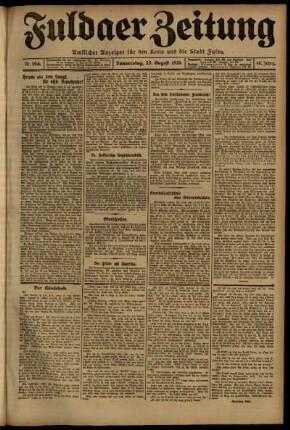 Ausgabe vom Donnerstag, den 25. August 1921.