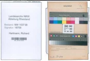 Entnazifizierung Richard Hartmann , geb. 17.06.1895 (Forstbeamter)
