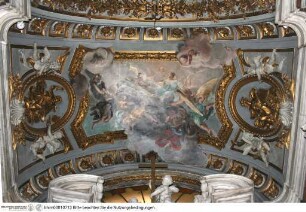 Gewölbedekoration mit der Glorie der heiligen Degna und Merita und den Personifikationen von Fides und Fortitudo