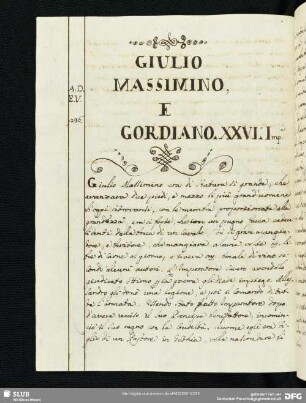 Giulio Massimino, e Gordiano. XXVI.o Imp.e