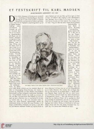 1: Et Festskrift til Karl Madsen : Kunstmuseets Aarsskrift 1921-1923