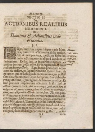 Membrum I. De Dominio & Actionibus inde oriundis.