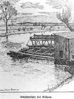Bad Düben. Schiffsmühle, aus: Heimatkalender für die Muldenkreise Bitterfeld und Delitzsch, 1925