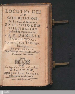 Locutio Dei Ad Cor Religiosi : In Sacra Octiduana Exercitiorum Spiritualium Solitudine commorantis