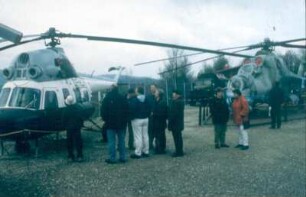 Eichsfeld. Grenzmuseum Schifflersgrund. Russische Kampfhubschrauber MI-8 und MI-24