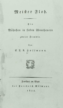 Meister Floh, Titelblatt der Erstausgabe