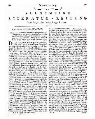Struensee, Karl August: Anfangsgründe der Artillerie. - Dritte Auflage. - Liegnitz ; Leipzig : Siegert, 1788