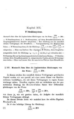 Kapitel XII. W-Strahlensysteme.