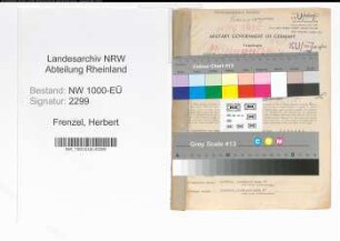 Entnazifizierung Herbert Frenzel, geb. 09.05.1912 (Bahninspektor)