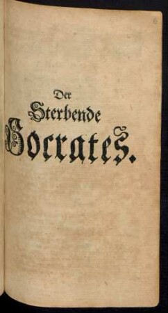 Der Sterbende Socrates
