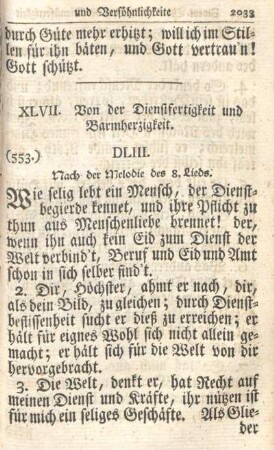 XLVII. Von der Dienstfertigkeit und Barmherzigkeit.