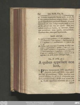 Tit. II. (VII. 42.) A quibus appellare non licet.