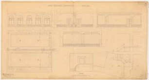 Konzerthaus, Breslau Umbau: Wandabwicklung, Grundriss, Details 1:50