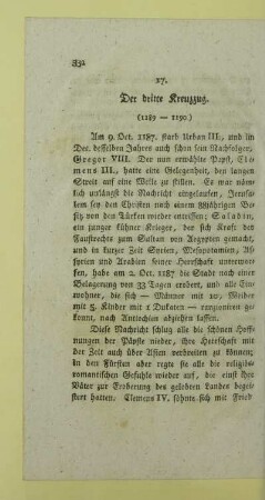 17. Der dritte Kreuzzug. (1189 - 1190)