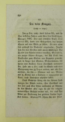 17. Der dritte Kreuzzug. (1189 - 1190)
