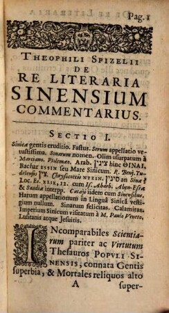 De re litteraria Sinensium commentarius
