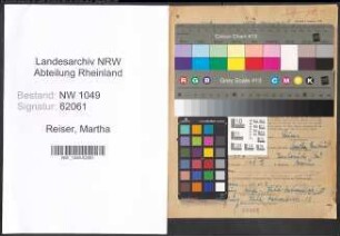 Entnazifizierung Martha Reiser , geb. 21.02.1907 ()