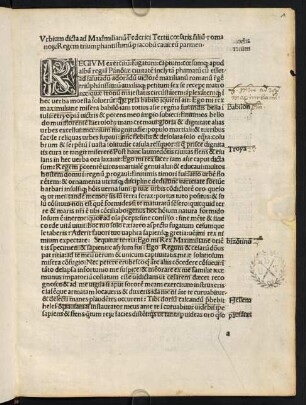 Urbium dicta ad Maximilianum Federici Tertii caesaris filius romanorum Regem ...