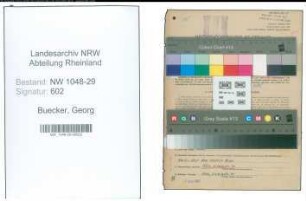 Entnazifizierung Georg Buecker , geb. 09.01.1892 (Beamter)