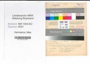 Entnazifizierung Max Hermanns, geb. 27.04.1882 (Verw.Angest.)