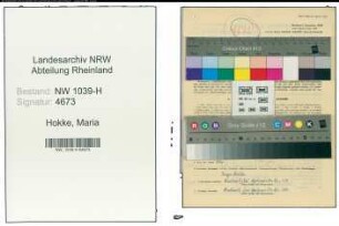 Entnazifizierung Maria Hokke , geb. 18.09.1918 ()