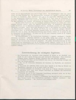 Zusammenfassung der wichtigsten Ergebnisse.