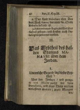 III. Das Erbtheil des halben Stamms Manasse über dem Jordan.