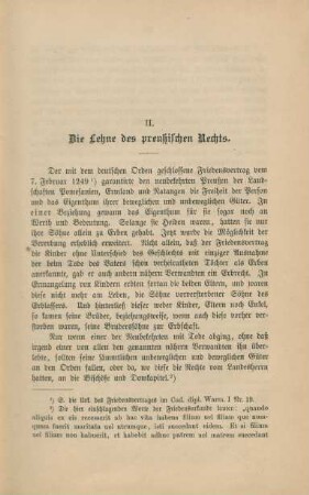 II. Die Lehne des preußischen Rechts.