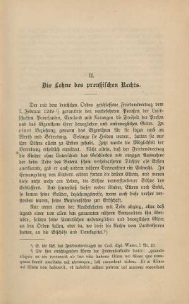 II. Die Lehne des preußischen Rechts.
