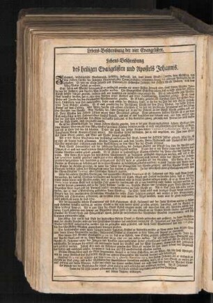 Lebens-Beschreibung des heiligen Evangelisten und Apostels Johannis.