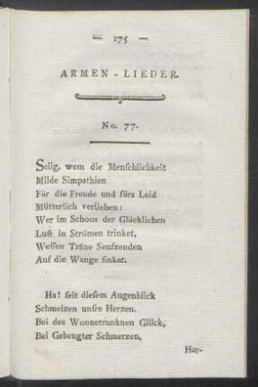 Armen-Lieder. No. 77. - No. 79.