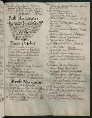 Winterhalbjahr 1623/1624. Rektorat Johann Ulrich Pregi(t)zer