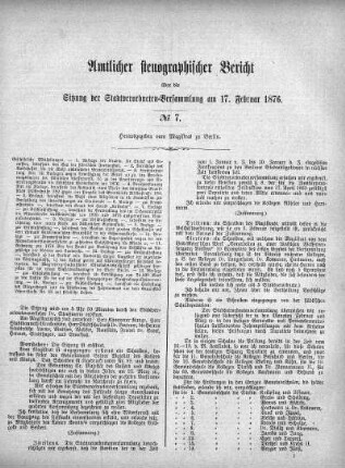 No. 7, 17. Februar 1876