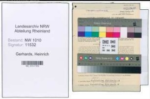 Entnazifizierung Heinrich Gerhards , geb. 23.07.1898 (Polizeibeamter)