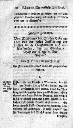 Zweyter Zeitraum