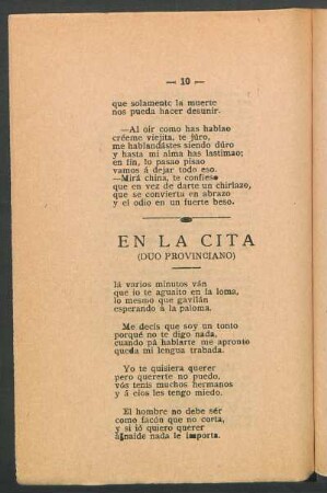 En la cita : (Duo provinciano)