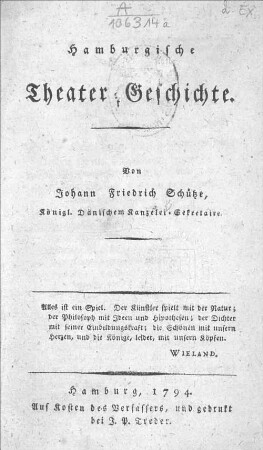 Hamburgische Theater-Geschichte