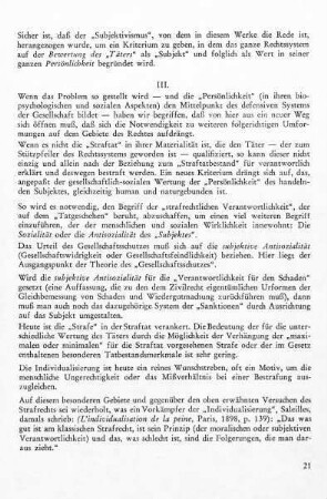 III. Die "subjektive" Auffassung als Basis eines neuen Systems