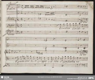 Recitativo: Euridice Euridice ah questo nome san le spiagge