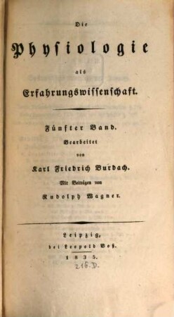 Die Physiologie als Erfahrungswissenschaft, 5
