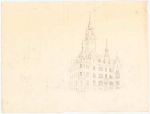 Rathaus, Essen-Rüttenscheid: Perspektivische Ansicht