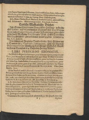 Teutsche Musicalische Bücher.