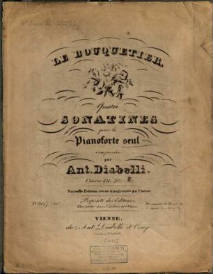 Le bouquetier : 4 sonatines pour le pianoforte seul ; oeuv. 151, 2. [1831]. - Pl.Nr. 3828. - 7 S.