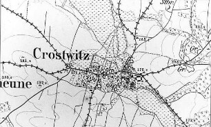 Crostwitz. Meßtischblatt, Sekt. Kloster Marienstern, 1884