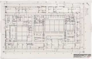Chemische Institute der Universität Köln: Hörsäle Grundriss UG, 1:100